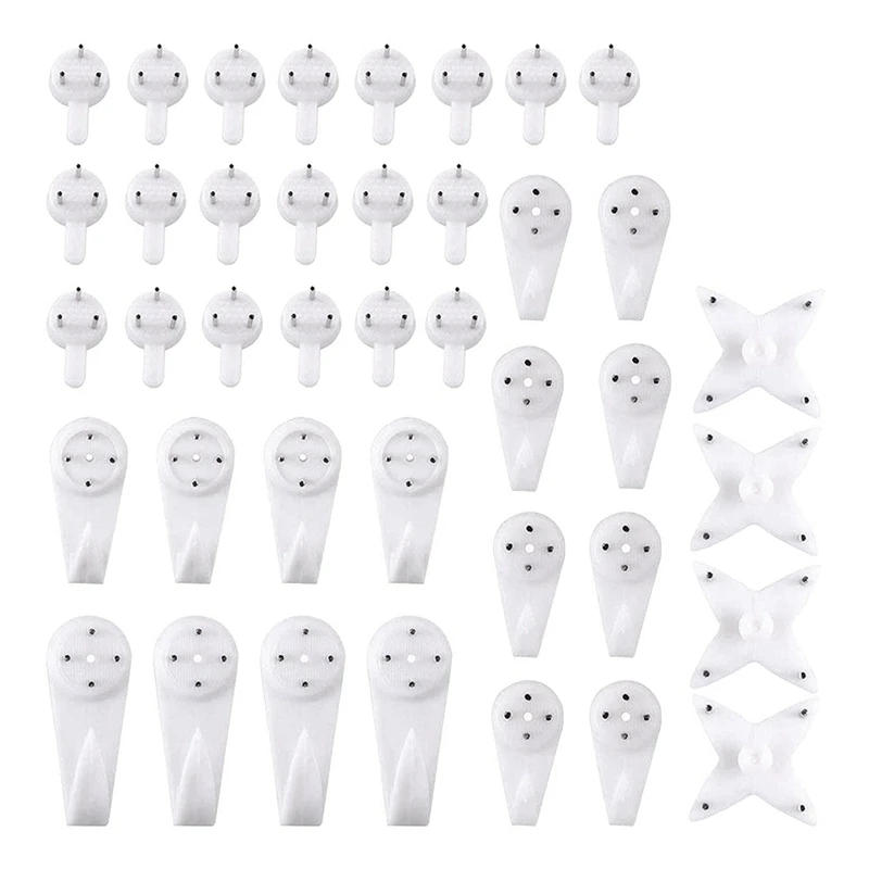 Description Picture 2 of item40Pcs Invisible Nail Screws Wall Hooks Picture Hangers Traceless Photo Hook Multi Function Picture Painting Frame Hanger