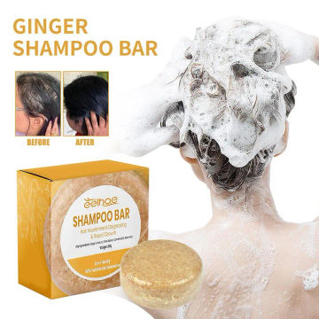 Ginger Shampoo Soap Soap Shampoo Organic Handmade Cold Processed Soap Promotes Oil Control Bar Hair Shampoo 65g