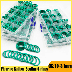 FKM Fluorine O Ring Green Rubber O-Ring Plumbing Gasket Sealing Washer Oil Resistant Acid  Alkali Resistant Waterproof Oring Kit