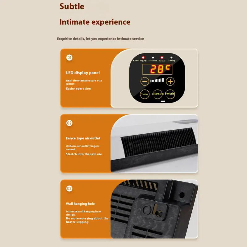 Description Picture 6 of item2000W wall mounted air conditioner small bedroom air conditioner with remote control winter heater with adjustable temperature