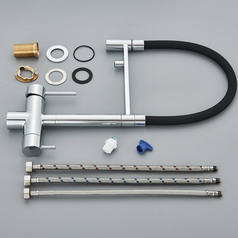 Description Picture 6 of itemKitchen Filter Faucet Chrome Deck Mounted Kitchen Mixer Tap 360 Rotate Drinking Sink Tap Water Purification Tap Crane For Kitche