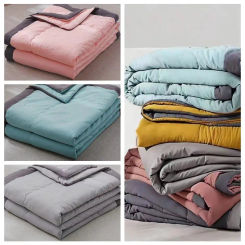 New Double Sided Cooling Blanket Cold Effect Breathable Conditioning Quilt Spring Summer Solid Color Cooler Quilt