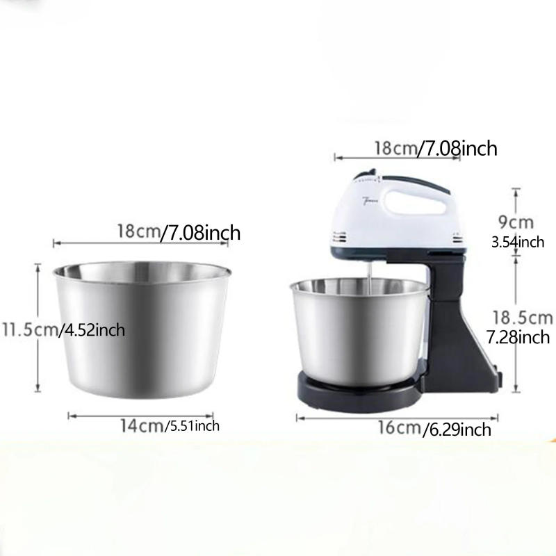 Description Picture 6 of item1pc-Dual-Power Kitchen Mixer - Electric & Manual Handheld Blender for Baking/Cooking (Includes Mixing Bowl)
