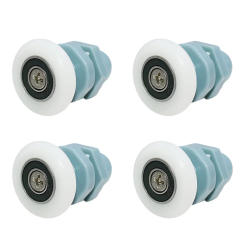 4pcs/lot 25mm/27mm Single Straight Plastic Shower Door Pulley Rollers Runners Wheels Bearing For Sliding Shower Cabin Room