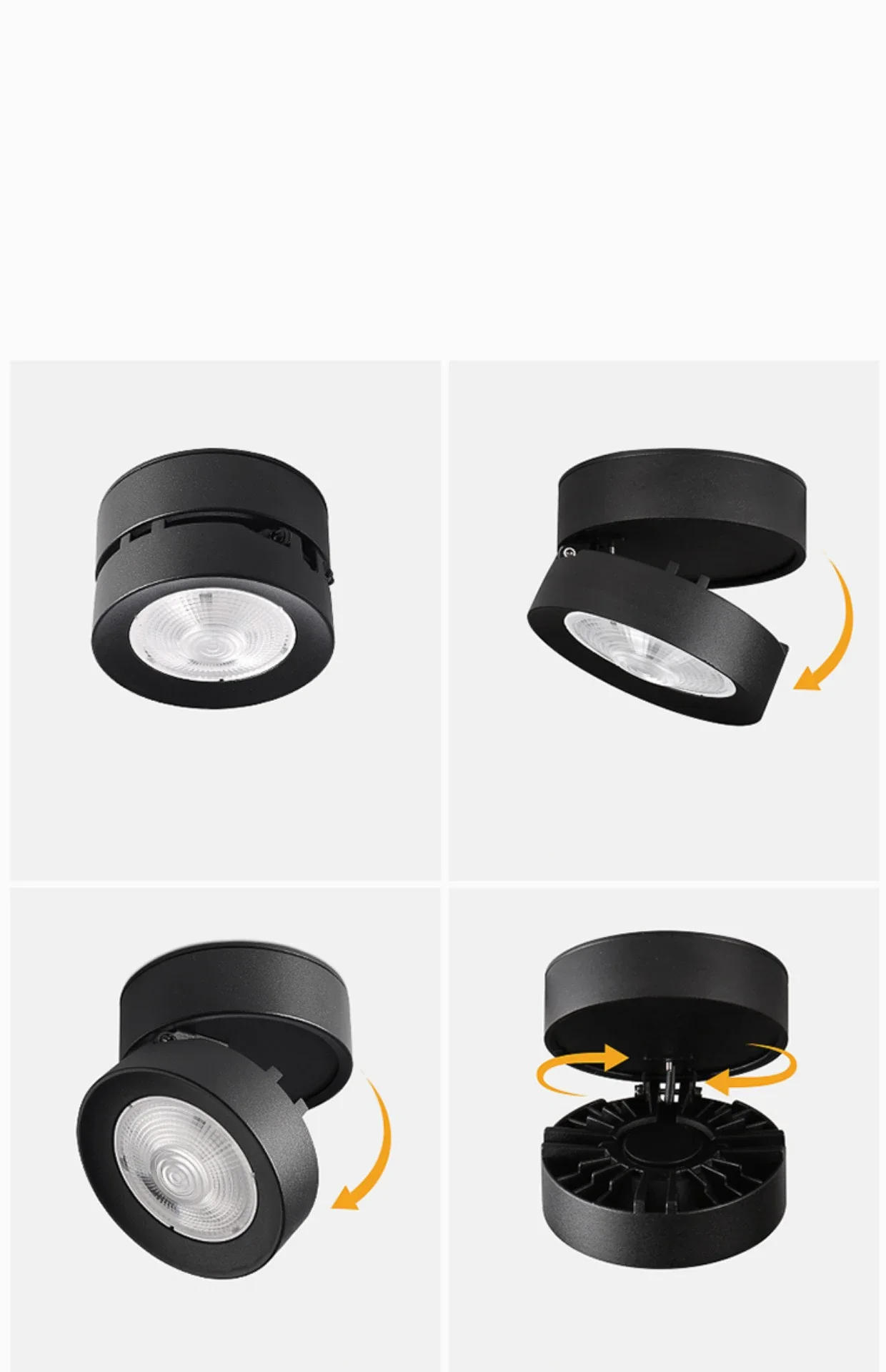 Description Picture 3 of itemSpot LED Downlight Foldable Ceiling Light Led Spotlight 7W 12W 15W Surface Mounted Aluminum Ceiling Spots Lamp For Home Business