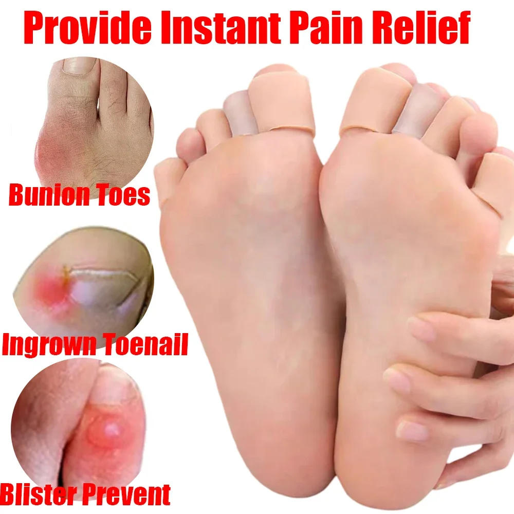 Description Picture 6 of itemCut Silicone Foot Protector Cover Finger Tube Protector Toe Sleeves for Friction Pain Relief Foot Care Tools Finger Separators