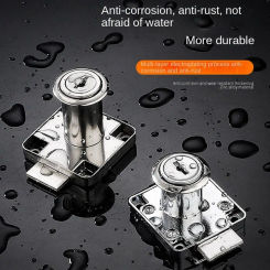 New Cold Rolled Steel Desk Drawer Lock Zinc Alloy Hardware Cabinet Latch Locks With Keys Anti-theft Furniture Door Lock Cabinet