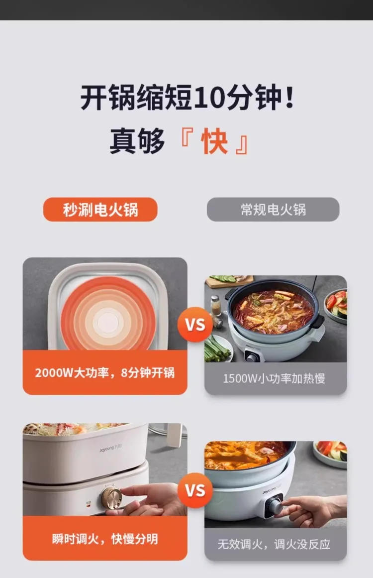 Description Picture 6 of item220V Large Capacity Electric Skillet with Separate Sections, Multi-functional Yin Yang Cooking Pot, Hot Pot