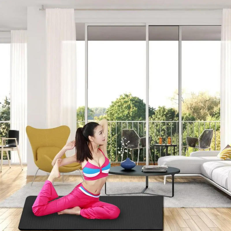 Description Picture 2 of item1pcs Yoga Mat Exercise Mat For Treadmill Non Slip Exercise Bike Mats For Trainer Hardwood Floor Carpet Protection For Cycling