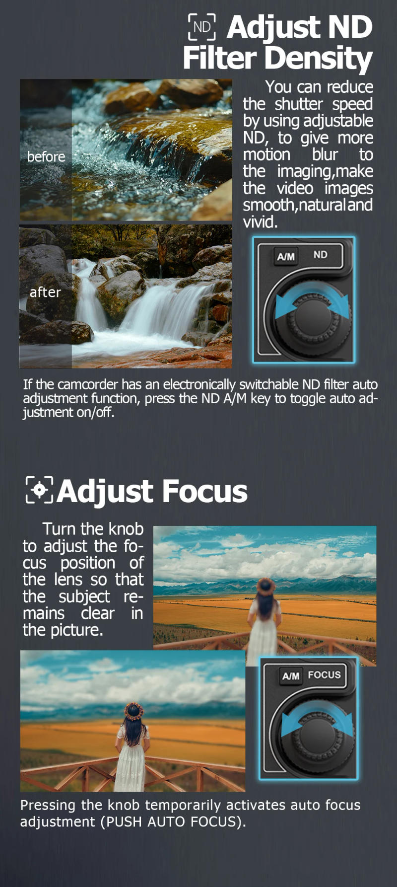 Description Picture 5 of itemAODELAN ZC-4 Multifunctional Wireless Camcorder Lanc Zoom Remote Controller for IRIS FOCUS ZOOM ND adjust; Replace Sony RM-30BP