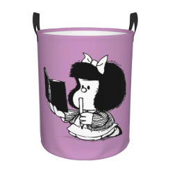 Mafalda With Notebook Laundry Hamper Large Clothes Storage Basket Quino Comic Cartoon Toy Bin Organizer for Nursery