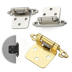 Self Closing Door Hinge Metal Self Closing Cabinet Hinge Overlay Flush Cabinet Hinge for 1/2in Overlay Cupboard Door