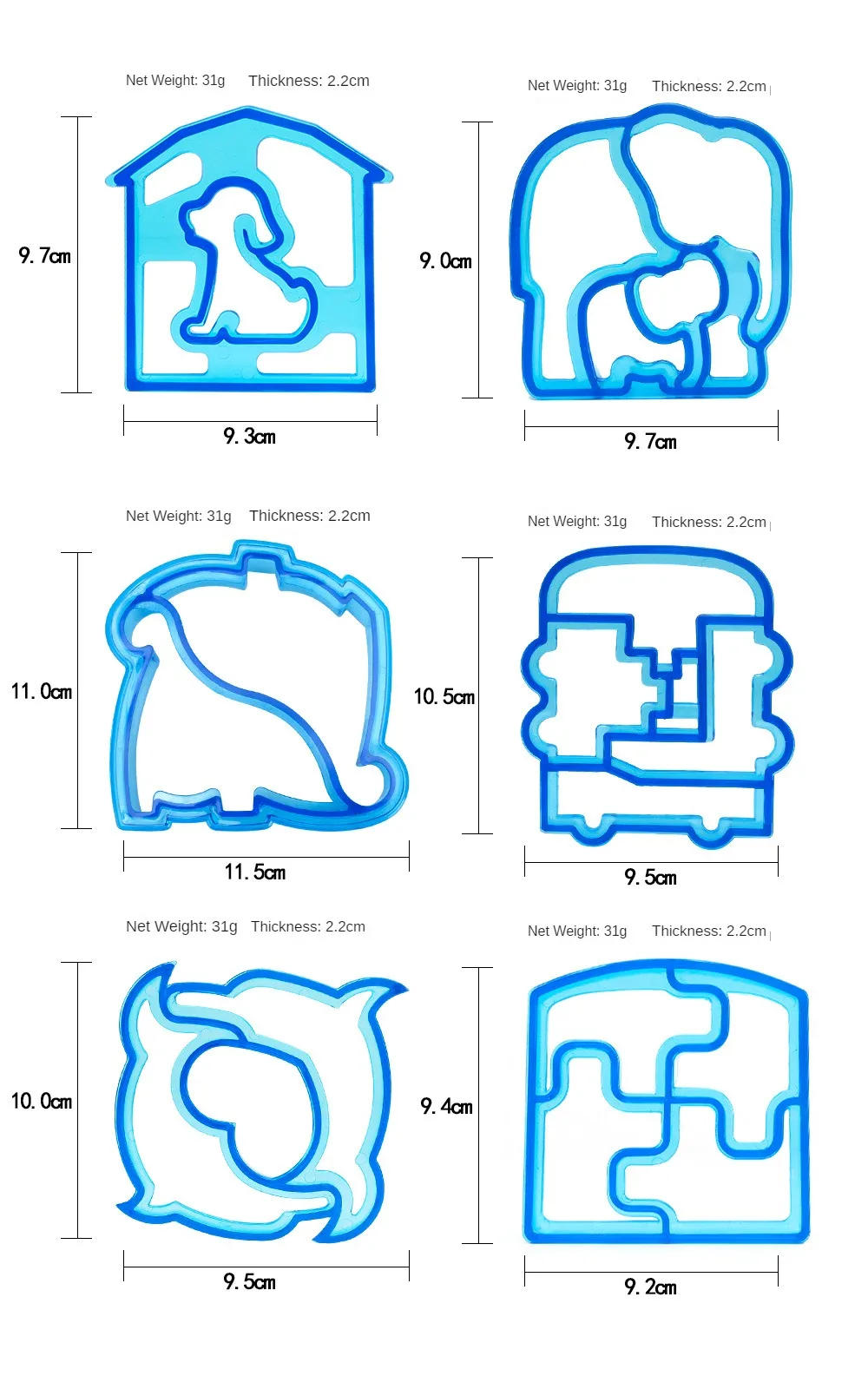 Description Picture 3 of itemSandwich Cutter Mold Star Heart Puzzle Shape Bread Knife Biscuits Mold Sandwich Sealer Baking Pastry Tools Cake Kids Lunch Maker