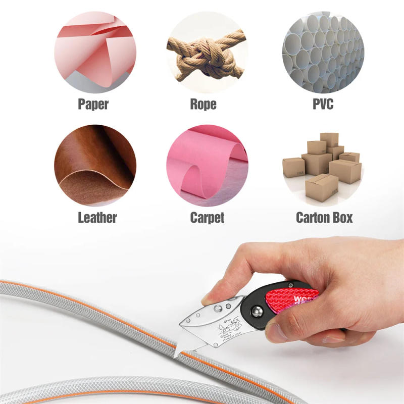 Description Picture 5 of itemWORKPRO Mini Knives Utility Knife Aluminum Handle Folding Knife Egg Shaped Folding Pocket Knife