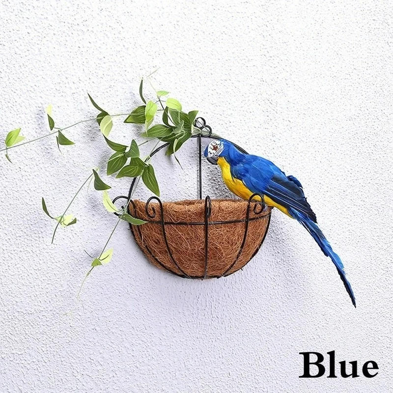Description Picture 6 of item25/35cm Handmade Simulation Parrot Creative Feather Lawn Figurine Ornament Animal Bird Garden Bird Prop Decoration