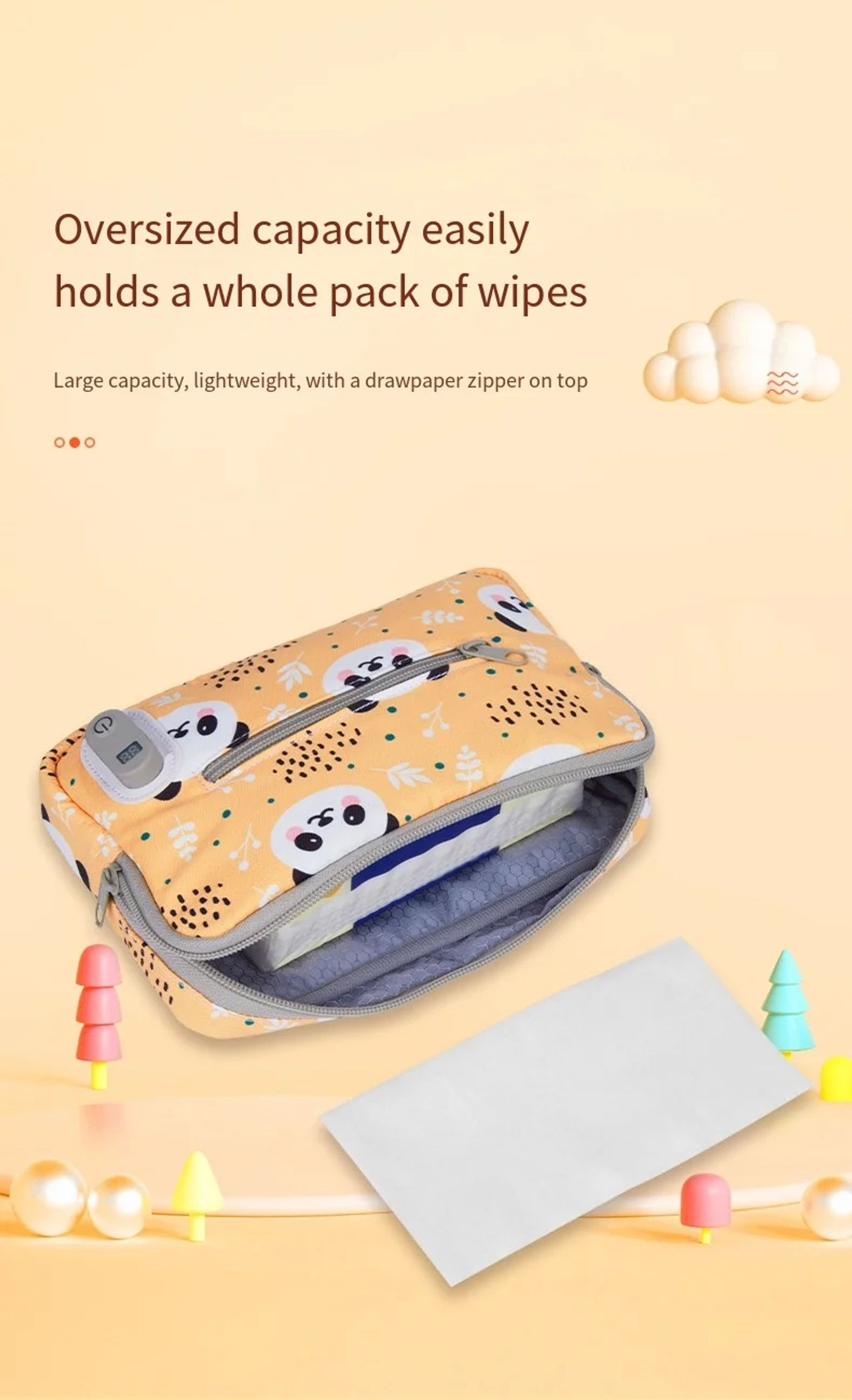 Description Picture 4 of itemBaby wipes heater USB Portable Travel wipes Warm box Smart thermostatic portable household wipes box