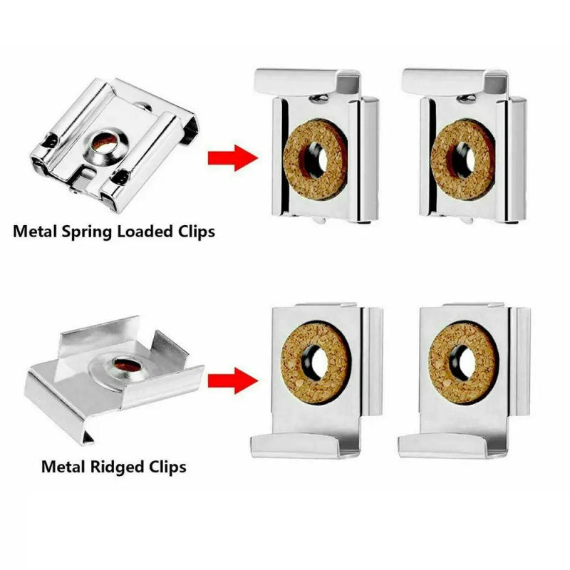 Description Picture 4 of itemHardware Furniture Accessories Wall Brackets Clamps Stainless Steel Kitchen Bathroom Toilet Accessories Frameless Clips