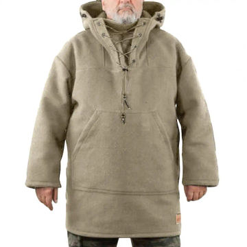 Men Sweatshirt Hooded Lace-up Warm Pullover with Front Pocket Pullover Top
