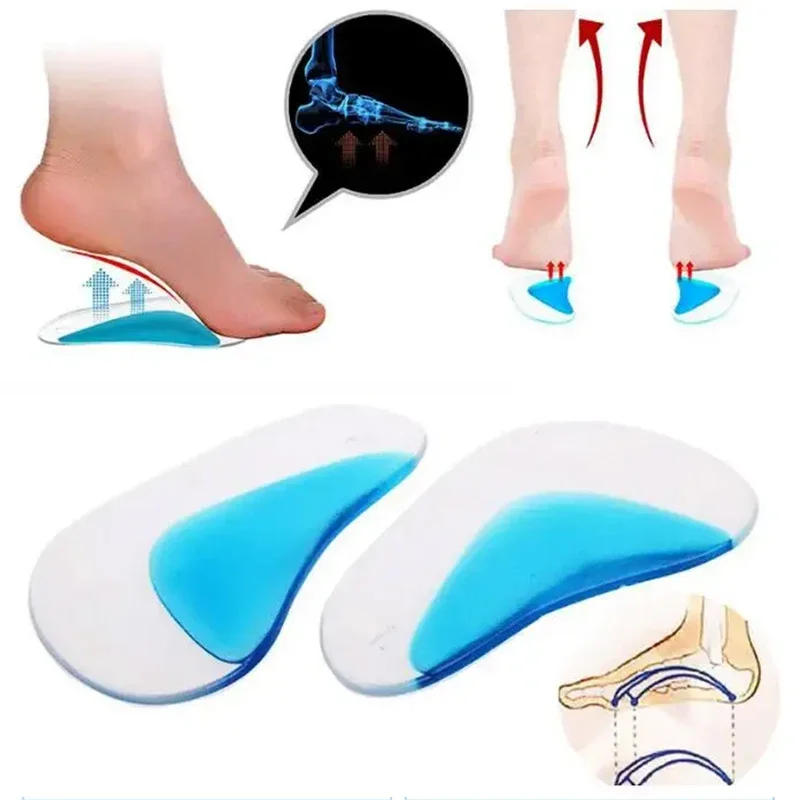 Description Picture 4 of itemFoot Care Tools Silicone Orthopedic Insoles Flat Foot Arch Support Insert Corrector Shoe Cushion  Plantar Fasciitis Pad