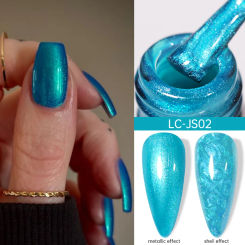 LILYCUTE 7ml Super Bright Mirror Effect Metallic Gel Nail Polish Chrome Blue Purple Red Glitter Soak off Nail Art UV Gel Varnish