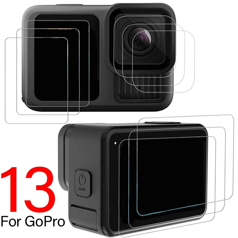 Description Picture 2 of item9 in 1 For GoPro Hero13 Black HD Clear Camera Lens / LCD Screen 9H Hardness Tempered Glass Protector Film For GoPro HERO 13