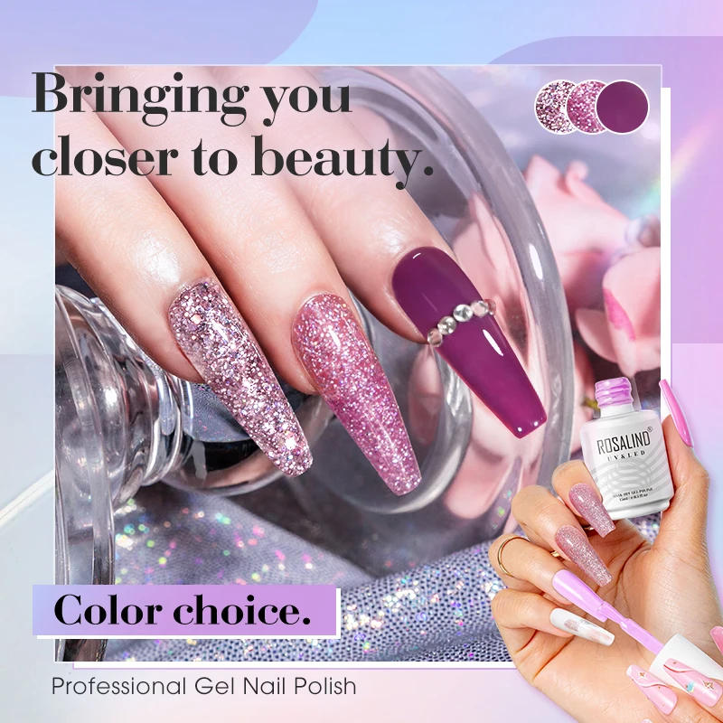 Description Picture 5 of itemROSALIND 15ml Gel Nail Polish Hybrid Varnish Semi Permanent UV Nail Art Line Nail Polish Pen Soak Off Top Base Coat Gel Esmalte