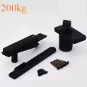 Matte Black 360 Degree Rotation Pivot Hinge Kit Wooden Door Wall Panel Top Bottom Mounting