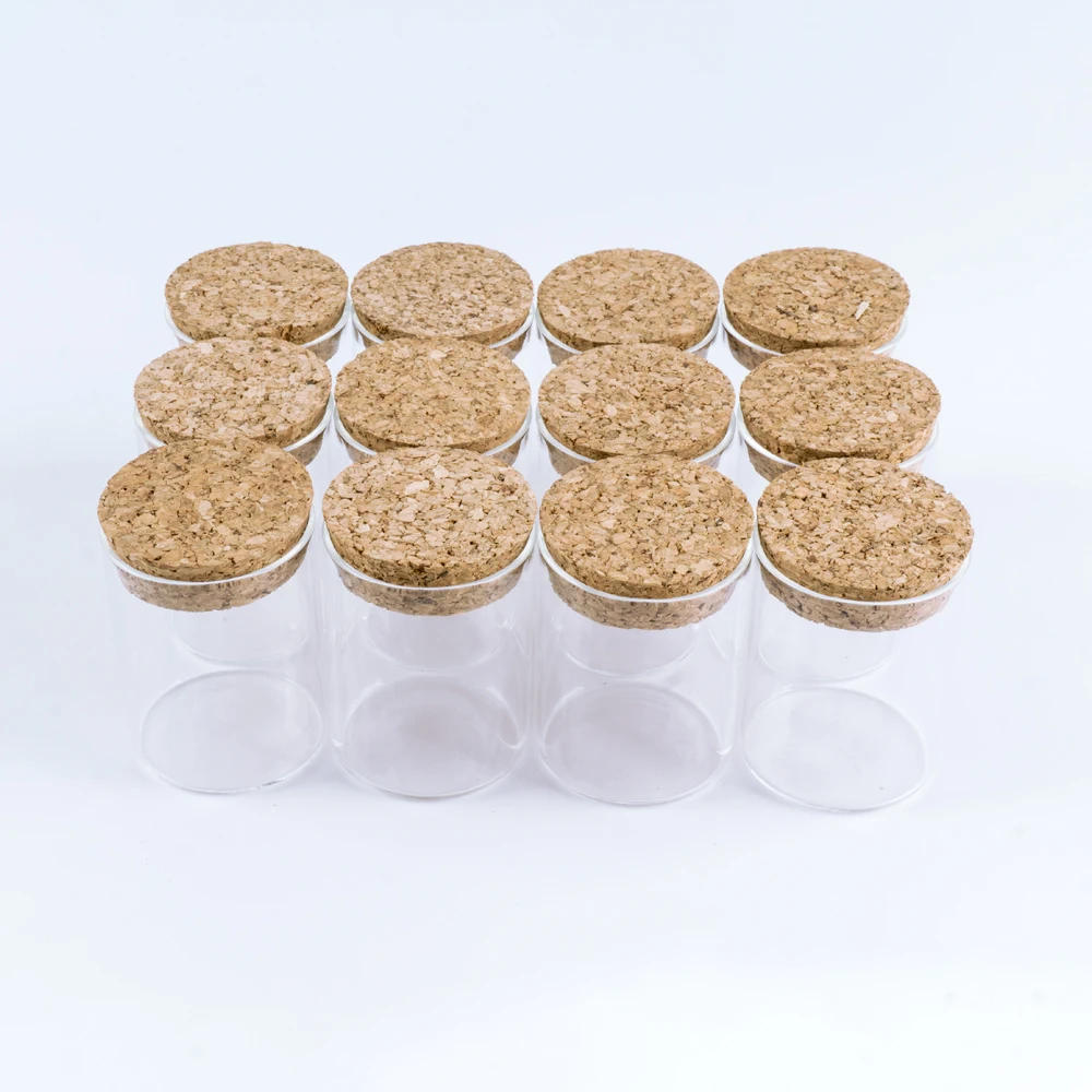 Description Picture 5 of item6pcs/Lot Glass Bottle 60*47mm 60ml Stopper Spicy Storage Corks Jar Small Vial Bottle Containers Glass Simple Spice Storage Jars
