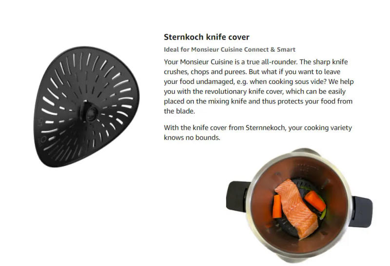 Description Picture 2 of itemBlade Knife Cover for Lidl Monsieur Cuisine Connect Robot Cooker for Slow Cooking and Sous-vide Cuisine Connect Smart Cover