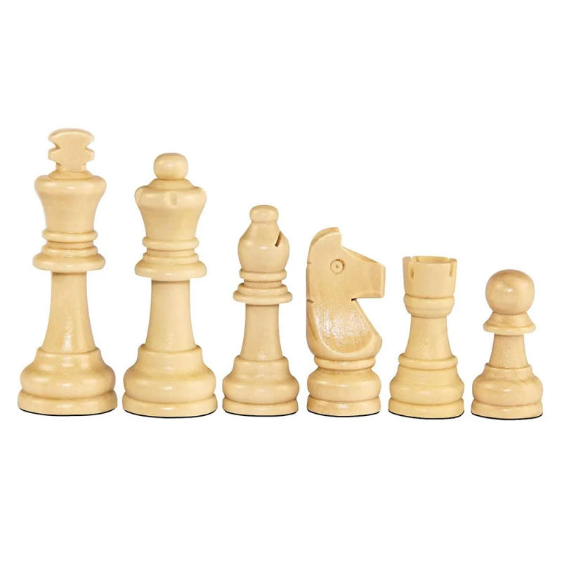 Description Picture 4 of item32PCS 2.2 in Wooden Chess Wooden with Protective Pads Word Chess Set Improve Intelligence Education Chess Game Chess Board Game