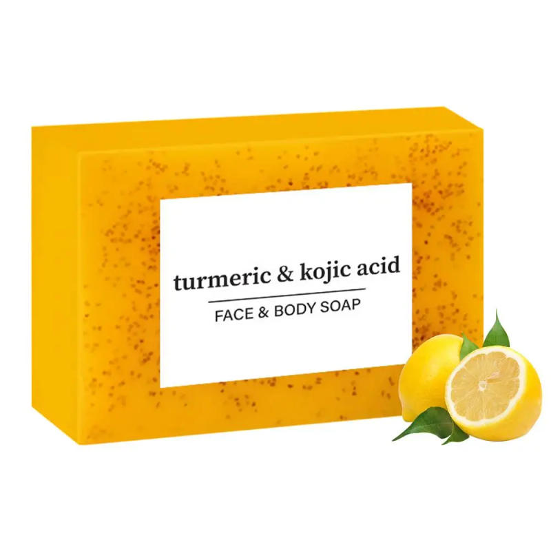 Description Picture 2 of itembody soap bar Brightening Lemon Turmeric Soap Body Cleaning Lightening Dark Underarm Leg Body Cleansers Brightening Face Soap