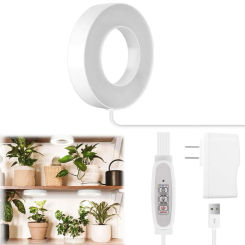 Full Spectrum Plant Growing Lamp 3/9/12H Timer LED Halo Plant Lamp 4 Dimmable Levels Under Cabinet Plant Lamp for Small Plants
