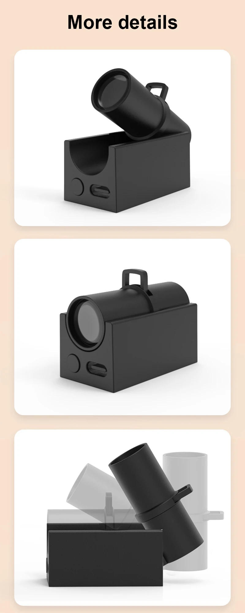 Description Picture 5 of itemLED USB Night Light Rechargeable LED Moon Projector Atmosphere Lamp Background Wall Decoration Light For Bedroom Birthday Gift