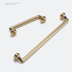 Furniture Cabinet Handle Gold Shiny Luxury Drawer Cupboard Wardrobe Dresser Closet Pull Door Round Ball Knob Wholesale