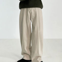 Spring Summer Thin Men's Casual Pants High Elasticity Soft Business Straight Trousers High Quality Man Clothing 2024 A101