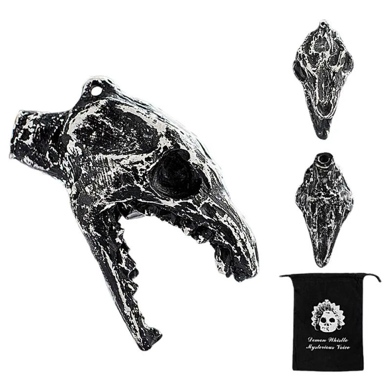 Description Picture 6 of itemScary Sounding Whistles Halloween Small Skull Whistle Gothic Prank Props Collectible Holiday Whistle For Home School Outdoor