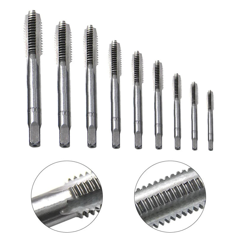 Description Picture 2 of item2pc HSS Standard Metric Thread Thread Tap Set-M16 Screw Tap Drill Bit Kit Silver Straight Flute Plug Tap Hand Tools Accessory