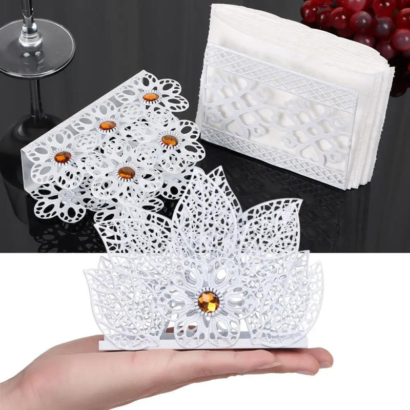 Description Picture 2 of itemPaper Dispenser Tissue Rack Paper Storage Box Napkin Holder Vertical Paper Towel Holder Metal Napkin Holder Napkin Clip