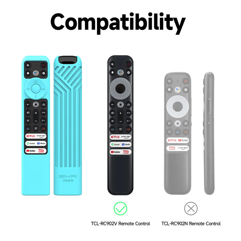 Description Picture 2 of itemSilicone Cover for TCL RC902V FMR1/RC833(2023) Voice Remote Control Case for 55R646 55S546 65R646 65S546 75R646 75S546 Series TV