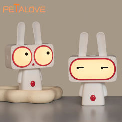 Cute Night Light Rabbit Lamps Cartoon Animal Birthday Christmas Gift Rechargeable Timing Warm Night Lamp Home Decor