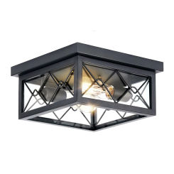 modern led ceiling lamp Black Iron shop mounted lamps surface kitchen hotel Retro loft Dining Room Ceiling Lights