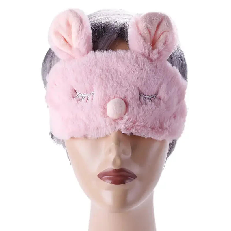 Description Picture 4 of item1Pc Sleep Eye Mask Cute Plush Eye Cover Sleeping Mask Cartoon Travel Rest Shade Eye Patch Blindfold Sleep Aid Eyepatch