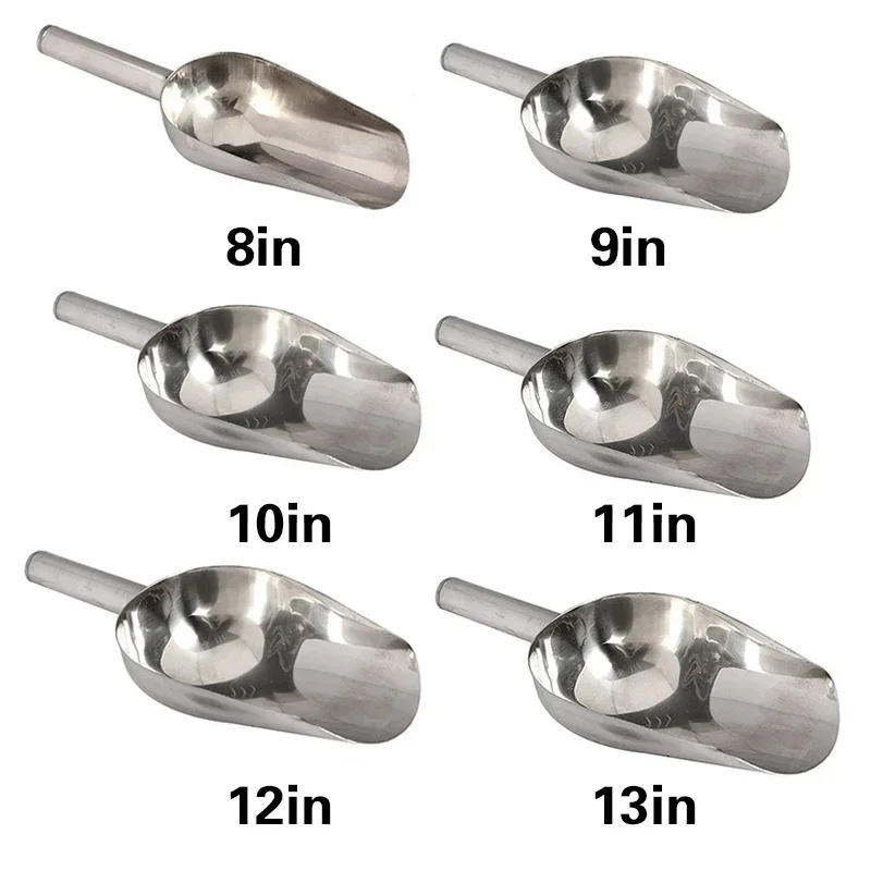 Description Picture 3 of itemStainless-Steel Ice Cube Scoop Bar Buffet Kitchen Spice Candy Flour Nut Scoop Spoon Dry Goods Shovel Party Kitchen Accessories