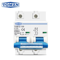 TOMZN 2P DC MCB 600V 125A 100A 80A Circuit breaker FOR PV System C curve Battery Main Switch