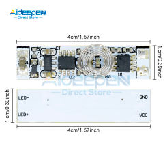 DC 12V 30W 3A Capacitive Touch Sensor Switch Coil Spring Switch LED Dimmer Control Switch 9-24V for Smart Home LED Light Strip