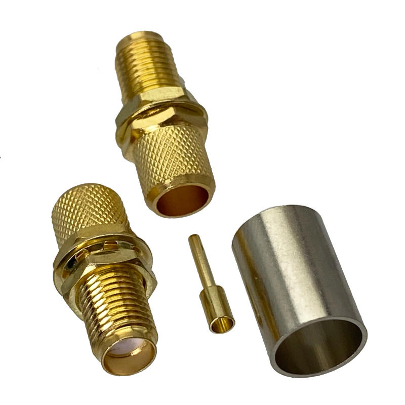 Description Picture 5 of item10Pcs SMA Male plug & Female Jack Bulkhead Crimp RG8X LMR240 & RG5 RG6 LMR300 Cable RF Coaxial connector Wire Terminals 50ohm