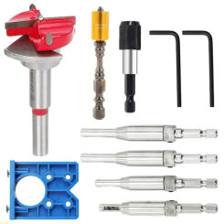 U13A 8 Pcs Pots Hinge Template Set 35mm Hinge Drilling Template Hinge Drills Locator