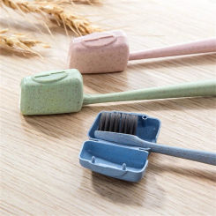 1 Set Of Portable Travel Hiking Toothbrush Protective Cap Storage Set Bathroom Accessories Toothbrush Protective Head Cover