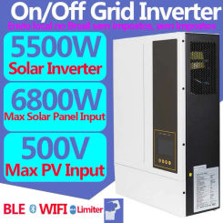 5500W Hybrid Inverter DC Input 48VDC AC Output 230V Built in MPPT Solar Charge Controller Solar Panel Max Input 500V