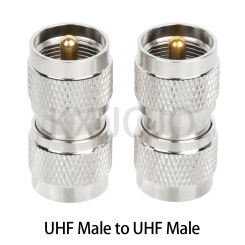 UHF Male to UHF Male Plug PL259 RF Coaxial Adapter High Frequency RF Coax Connector Straight Adapter